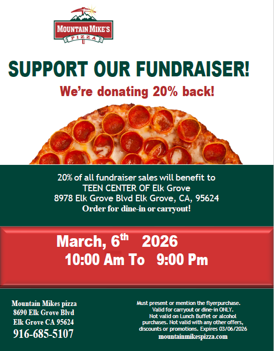 Pizza fundraiser flyer